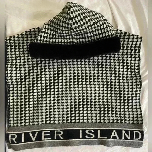 River Island Size 4-5 Years Old Black and White Houndstooth Girls - Picture 2 of 5